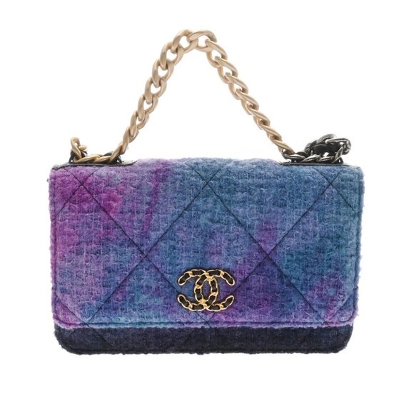 CHANEL chanel 19 ChainShoulder Bag Purple / blue shoulder bag - Picture 1 of 12